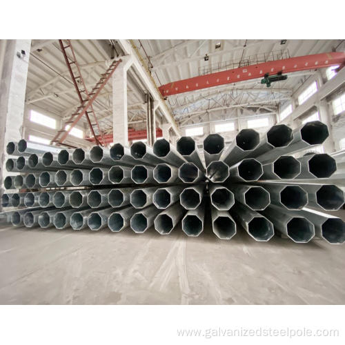 45FT Hot Dip Galvanized Power Distribution Steel Pole